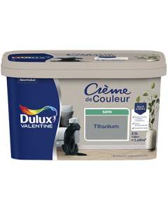Dulux-Valentine Crème de Couleur satin Titanium Titanium 2.5 l